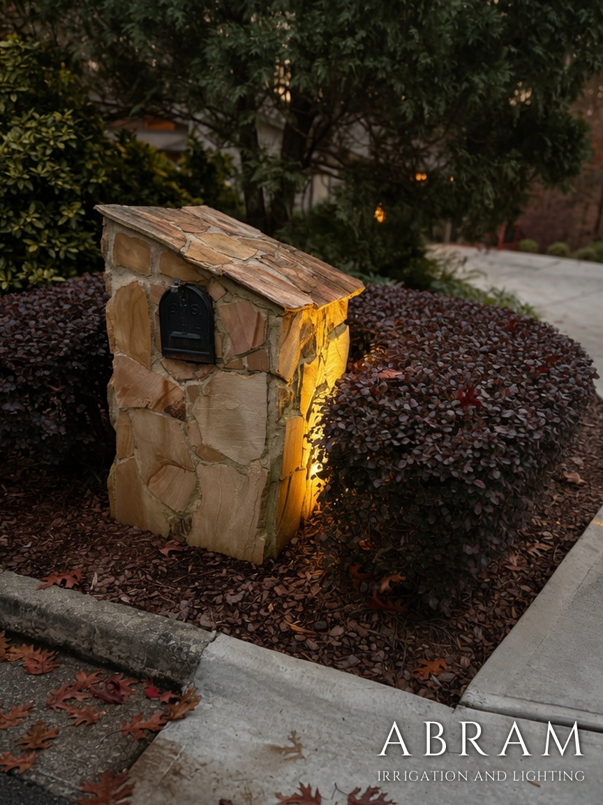 Security and safety lighting fixture in a garden bed